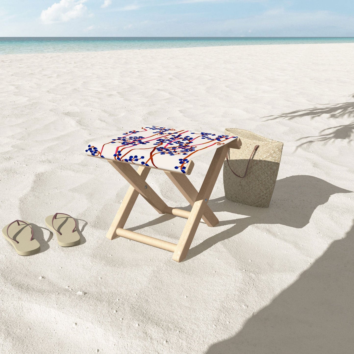 83 Oranges Berry Summer Folding Stool