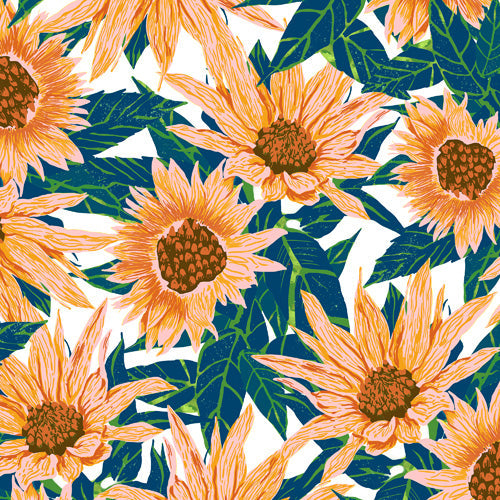83 Oranges Blush Sunflowers Shower Curtain