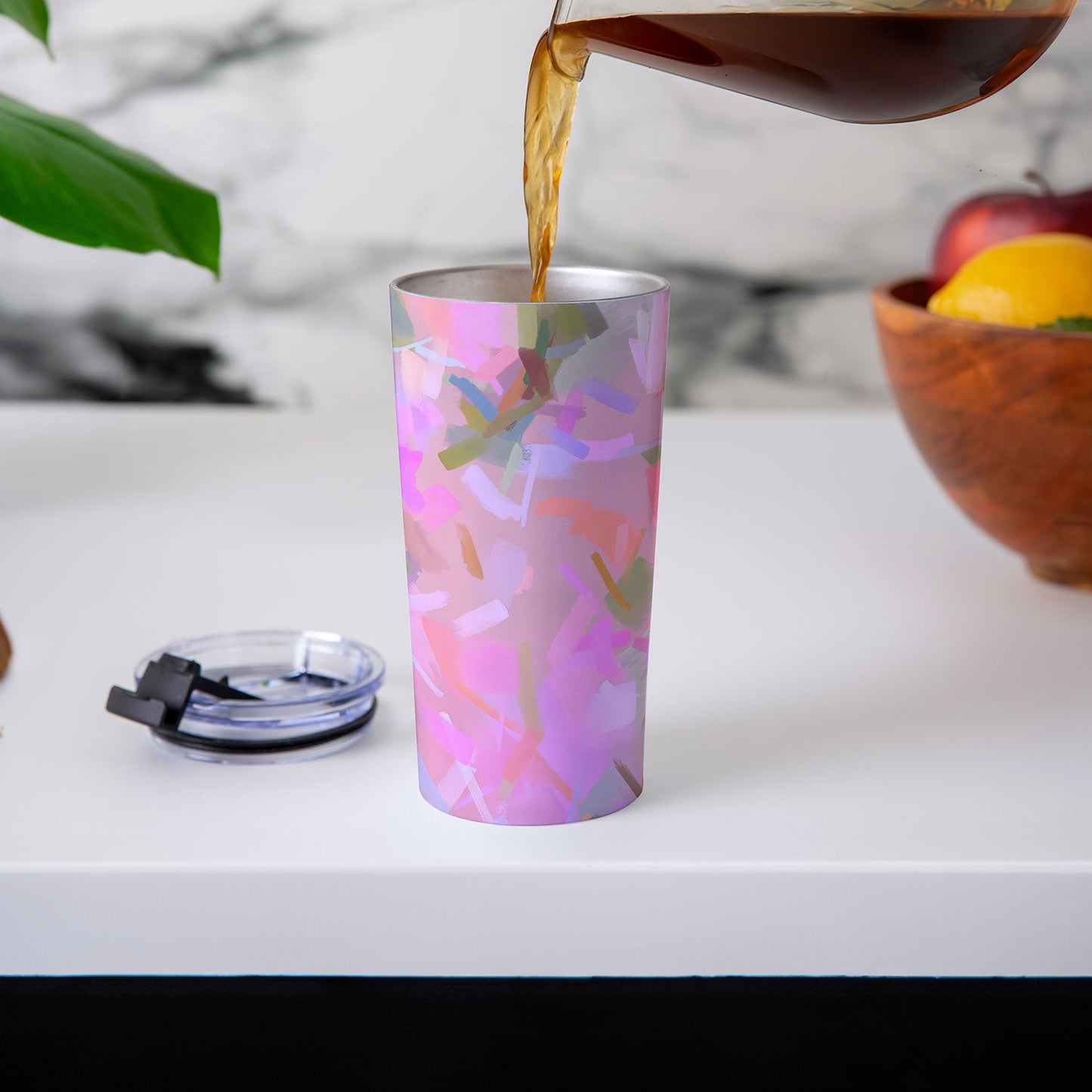 83 Oranges Whispers In Pink Travel Mug