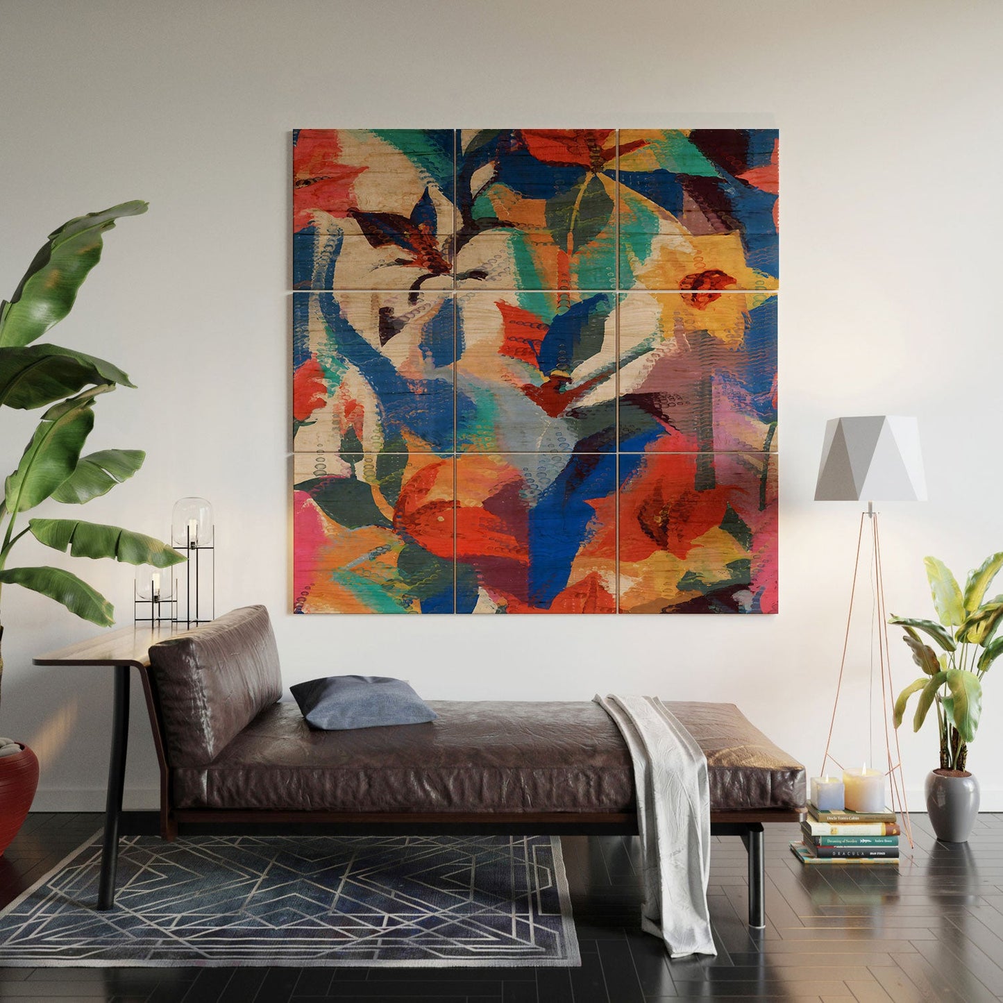 83 Oranges Wild Petals Rhapsody Wood Wall Mural
