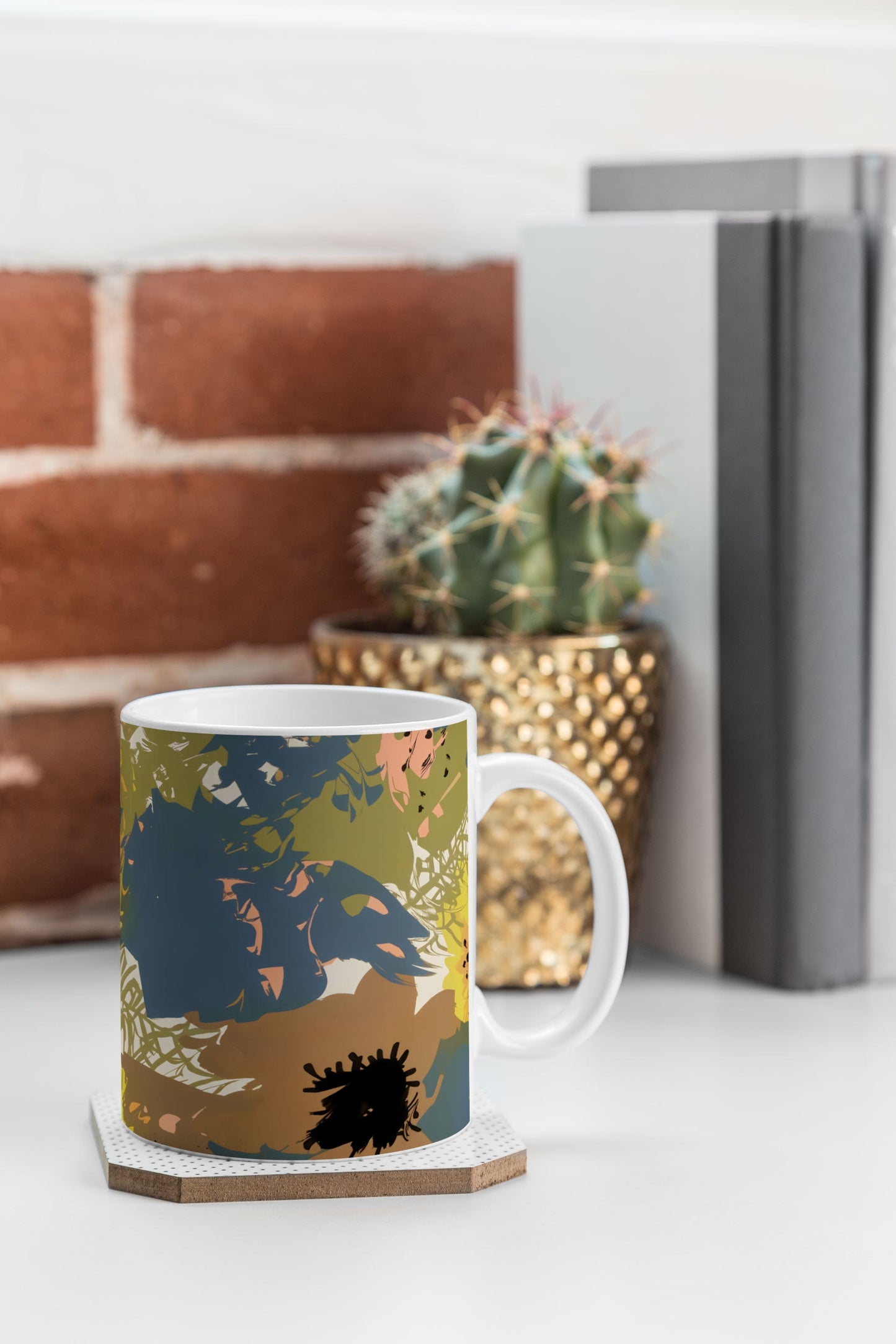 83 Oranges Yellow Ochre Florals Coffee Mug