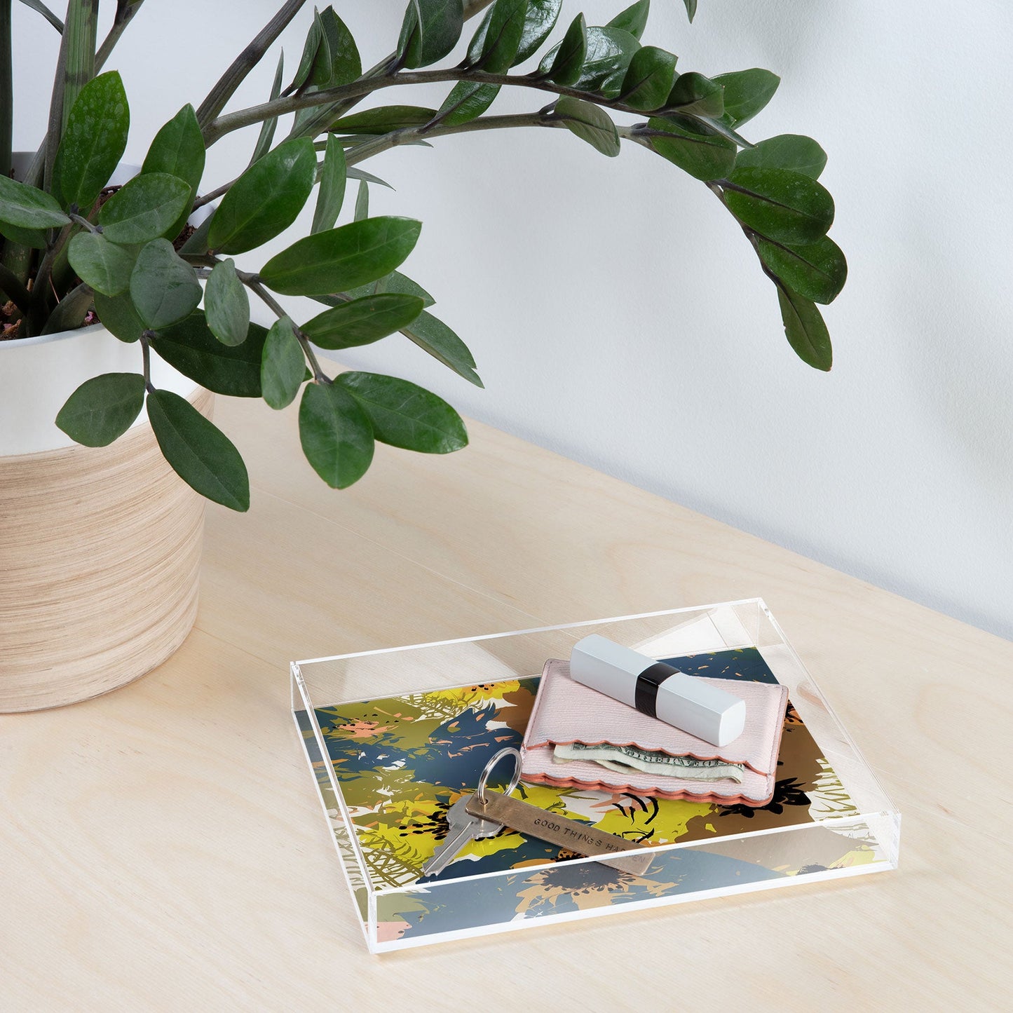 83 Oranges Yellow Ochre Florals Acrylic Tray