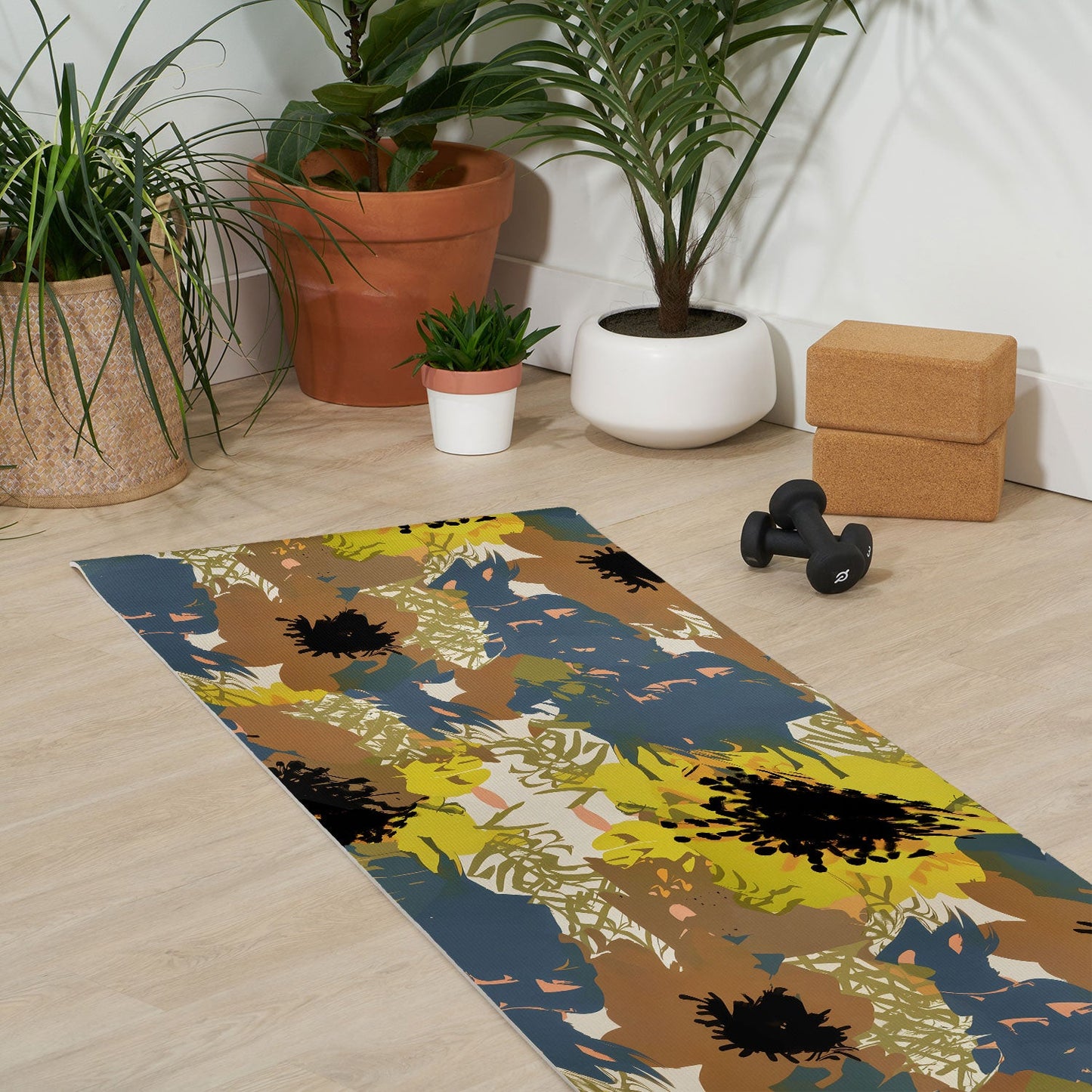 83 Oranges Yellow Ochre Florals Yoga Mat