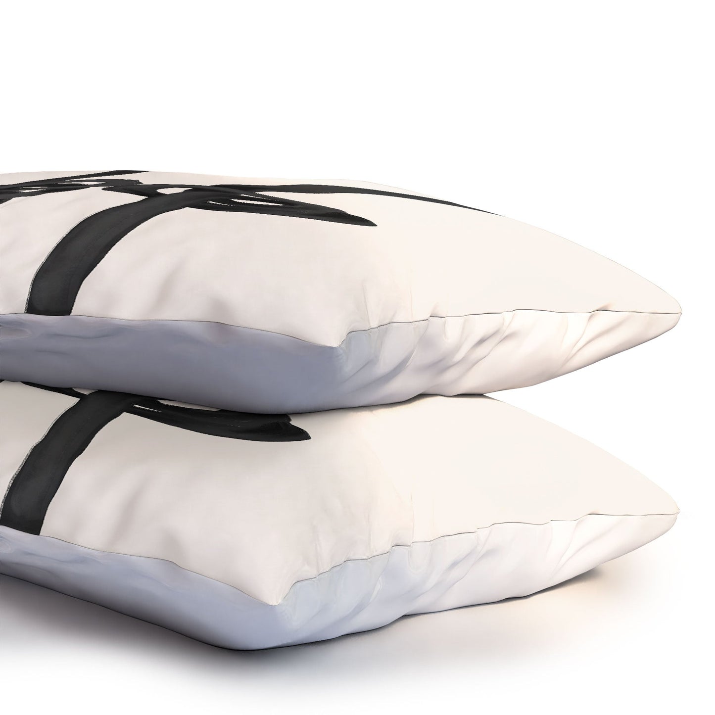 Agnes 91 Minimalist Black Knot Abstract Pillow Shams