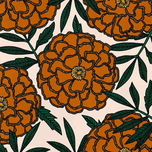 Alisa Galitsyna Orange Marigolds Shower Curtain