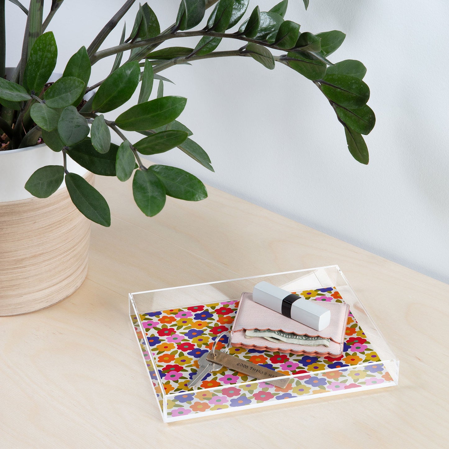 Alisa Galitsyna Tiny Flower Pattern Acrylic Tray