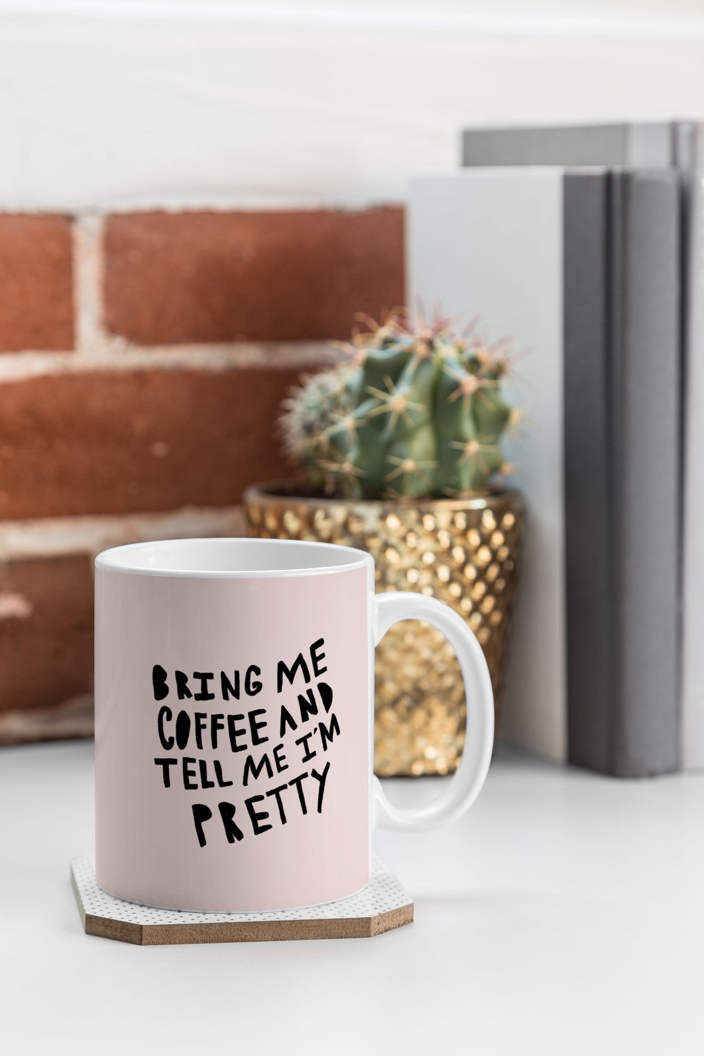 Allyson Johnson Bring me coffee pink Coffee Mug