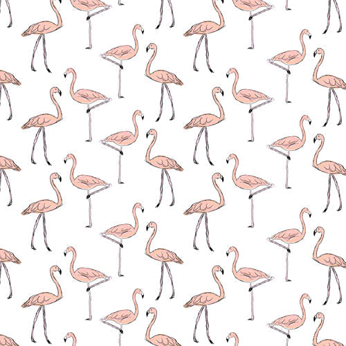 Allyson Johnson Fancy Flamingos Shower Curtain