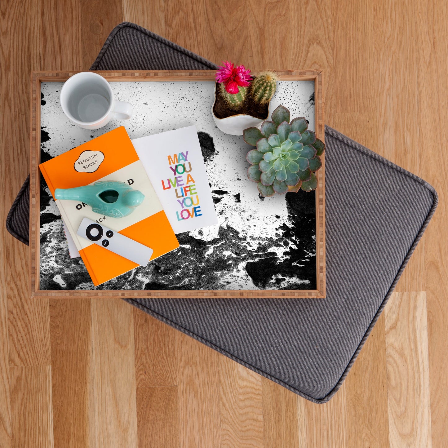 Amy Sia Marble Inversion III Rectangular Tray