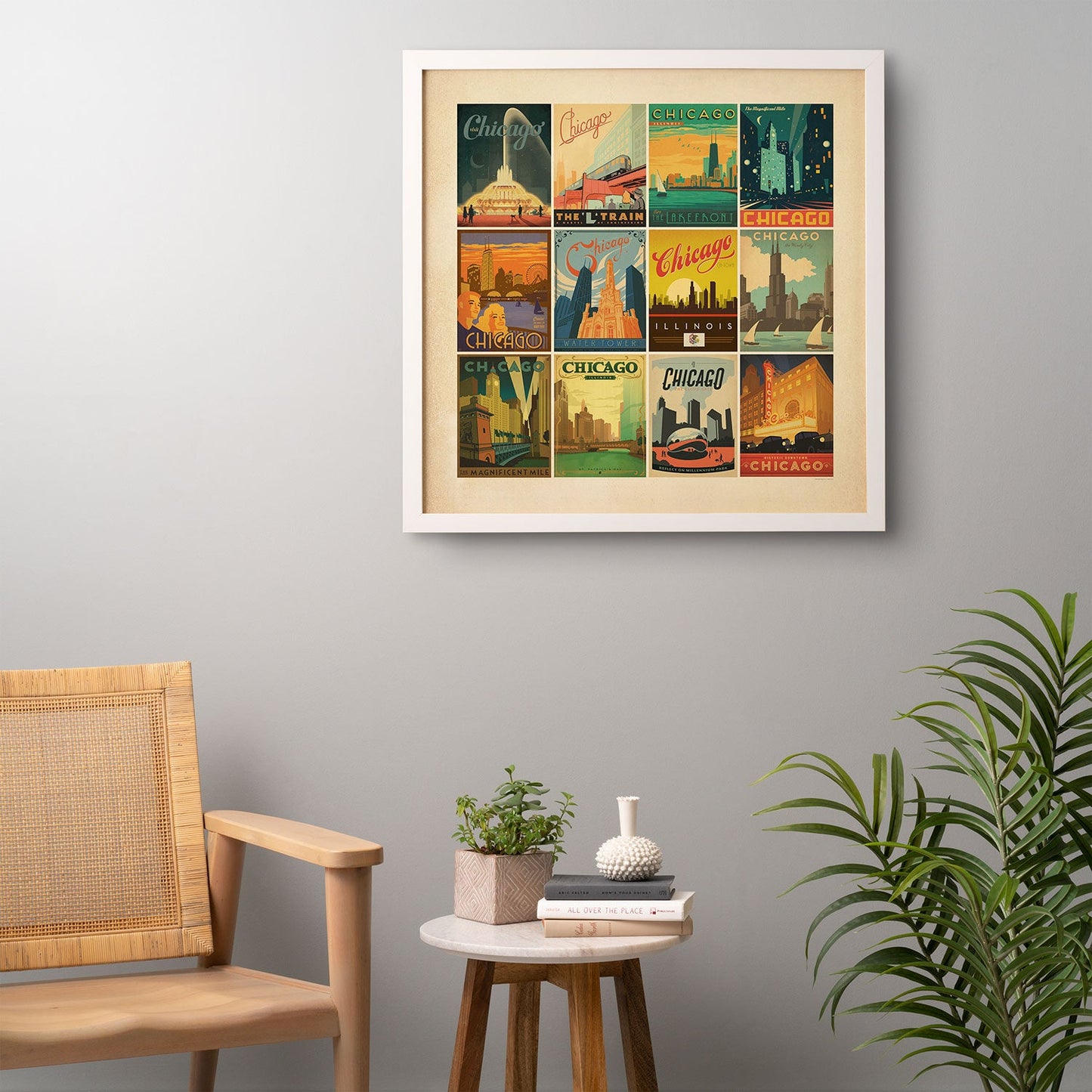 Anderson Design Group Chicago Multi Image Print Framed Wall Art