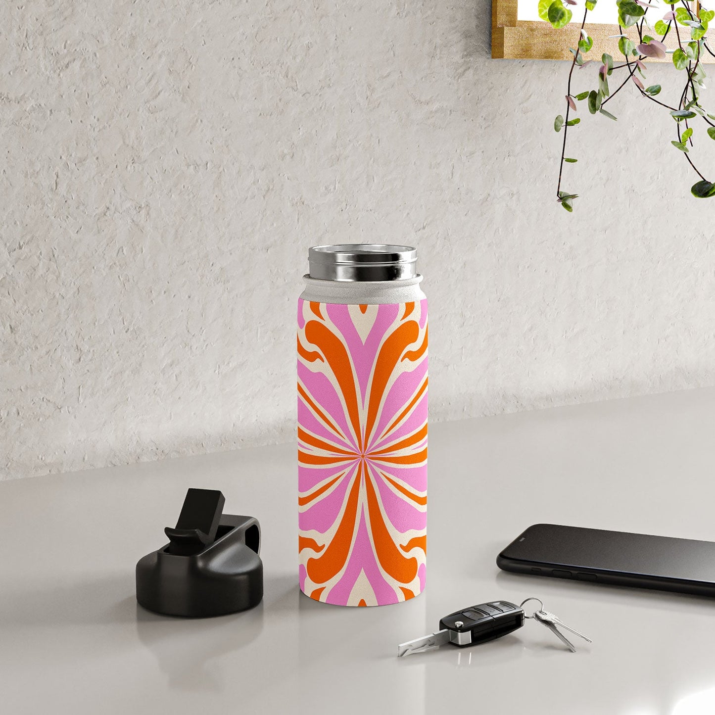 Angela Minca Abstract Symmetry Petals 2 Water Bottle