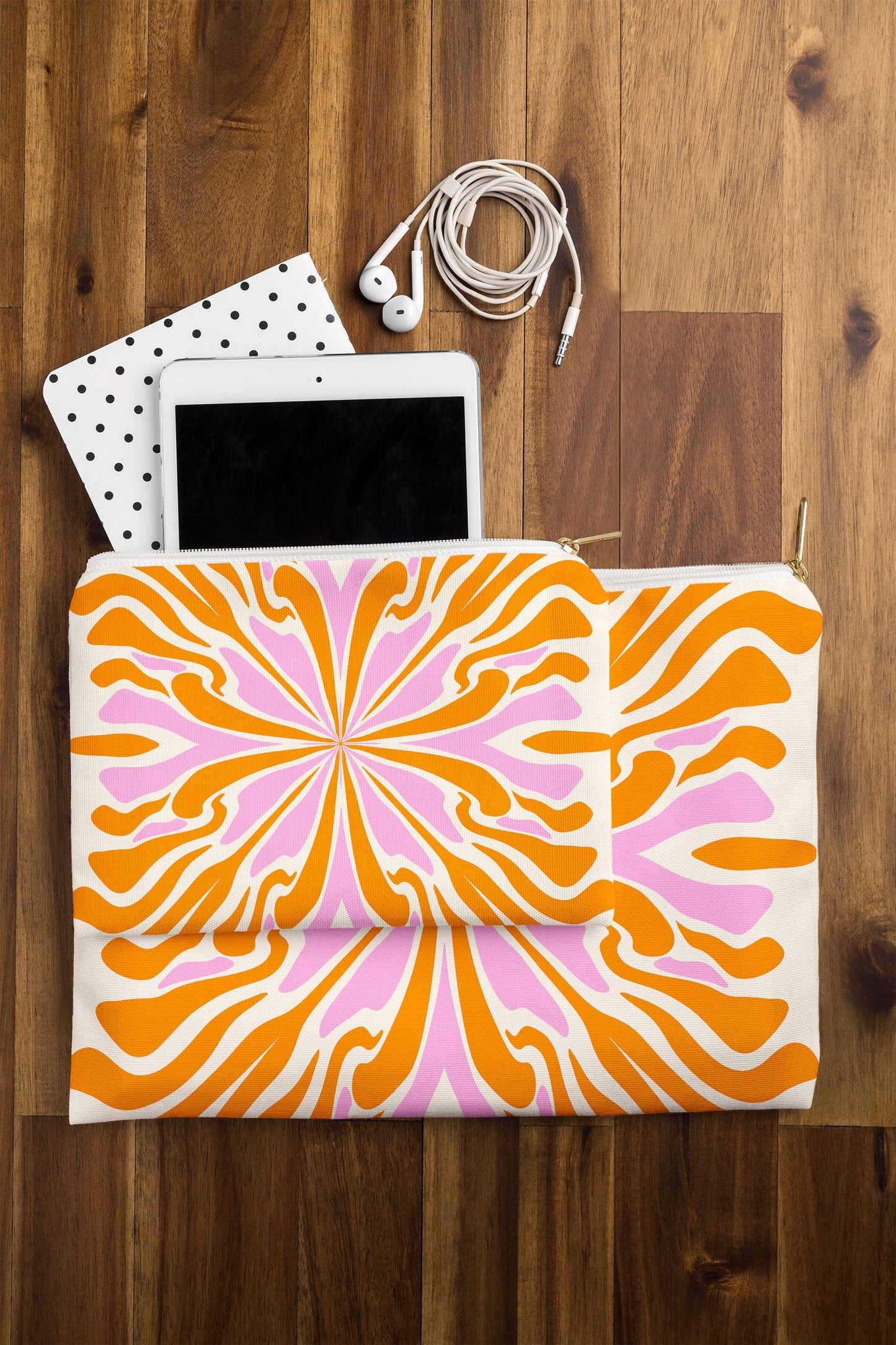 Angela Minca Abstract Symmetry Petals 2 Pouch
