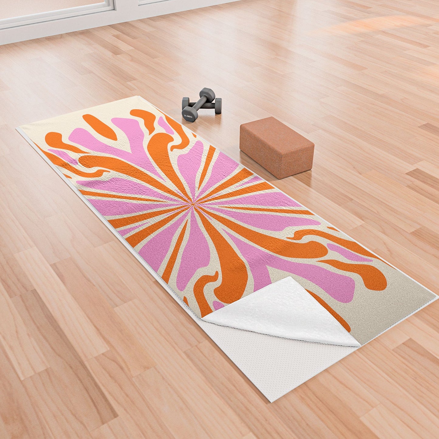 Angela Minca Abstract Symmetry Petals 2 Yoga Towel