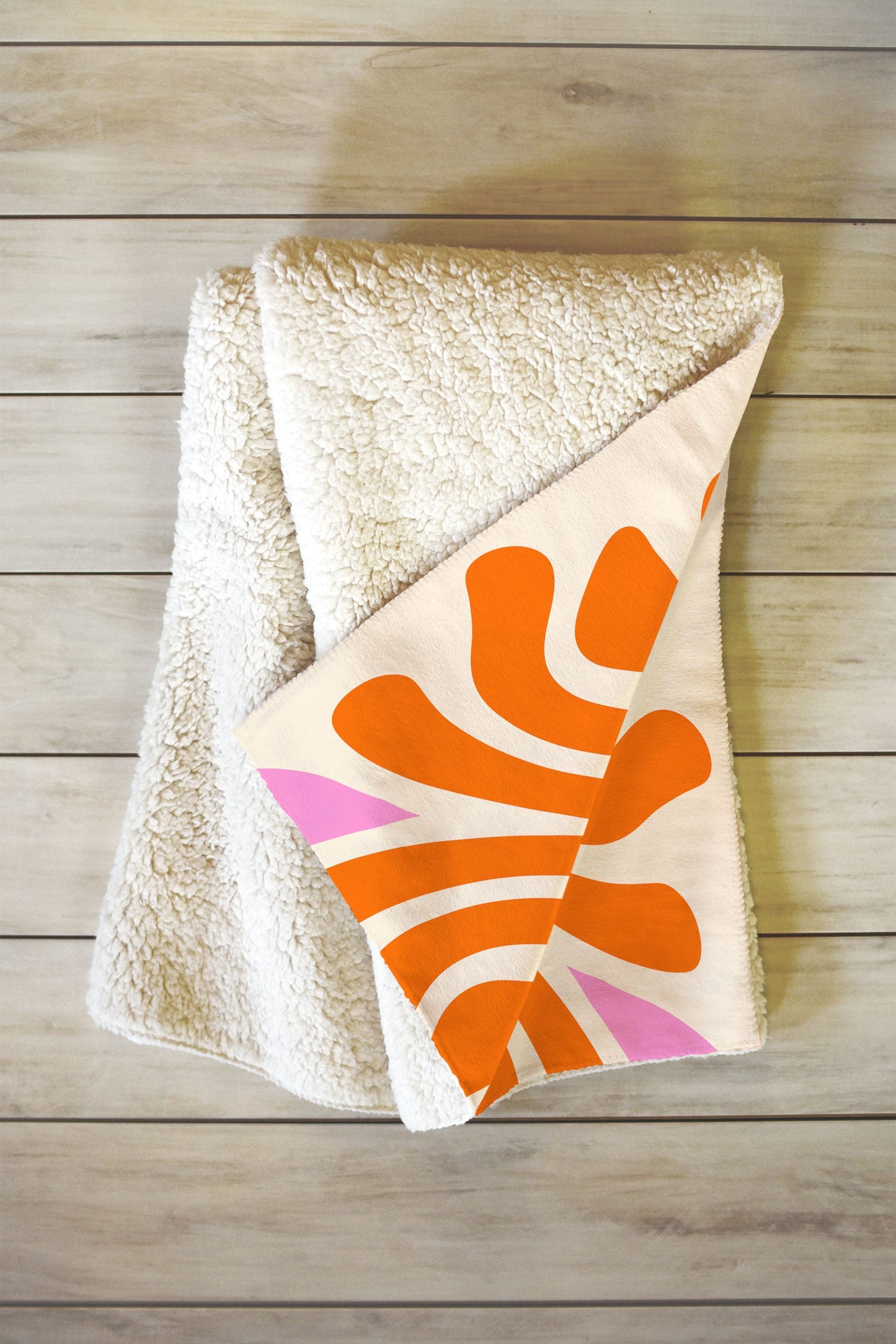 Angela Minca Abstract Symmetry Petals 2 Fleece Throw Blanket