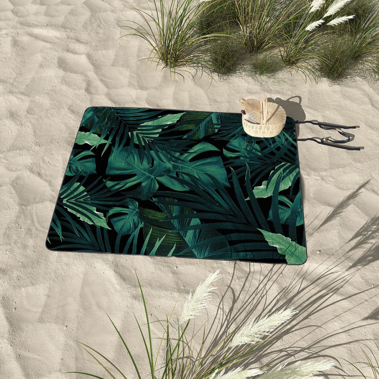 Anita's & Bella's Artwork Tropical Jungle Night 1 Picnic Blanket