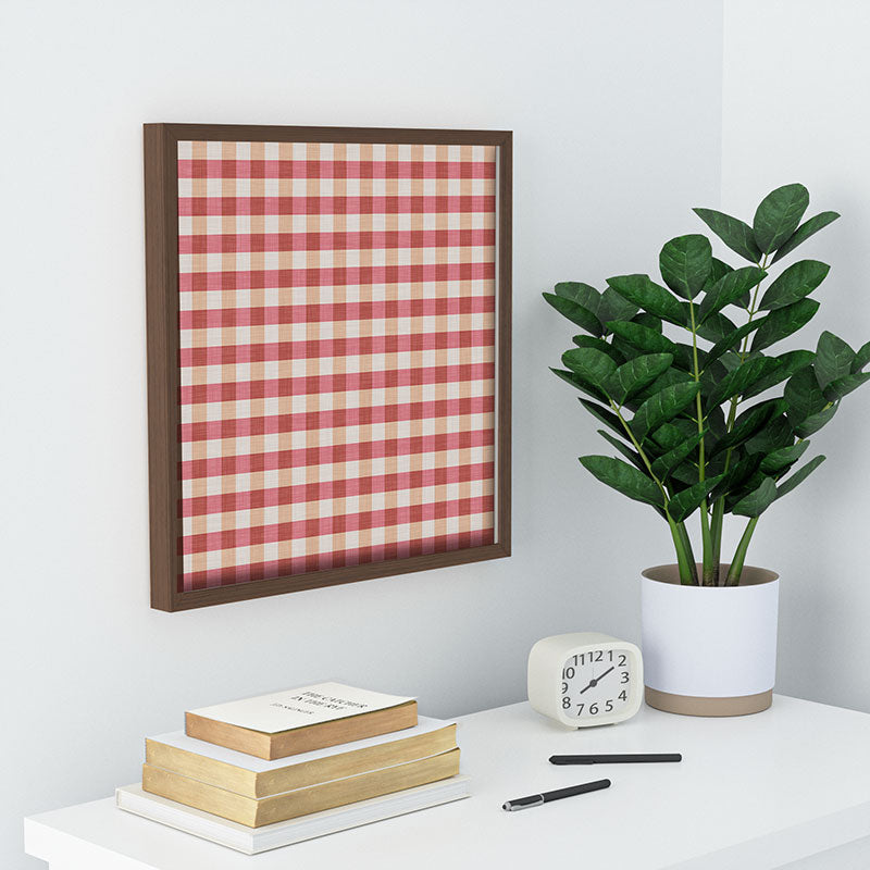 Avenie Cozy Gingham Recessed Framing Square