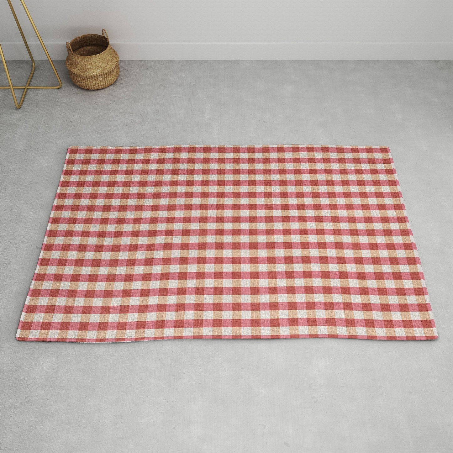 Avenie Cozy Gingham Area Rug