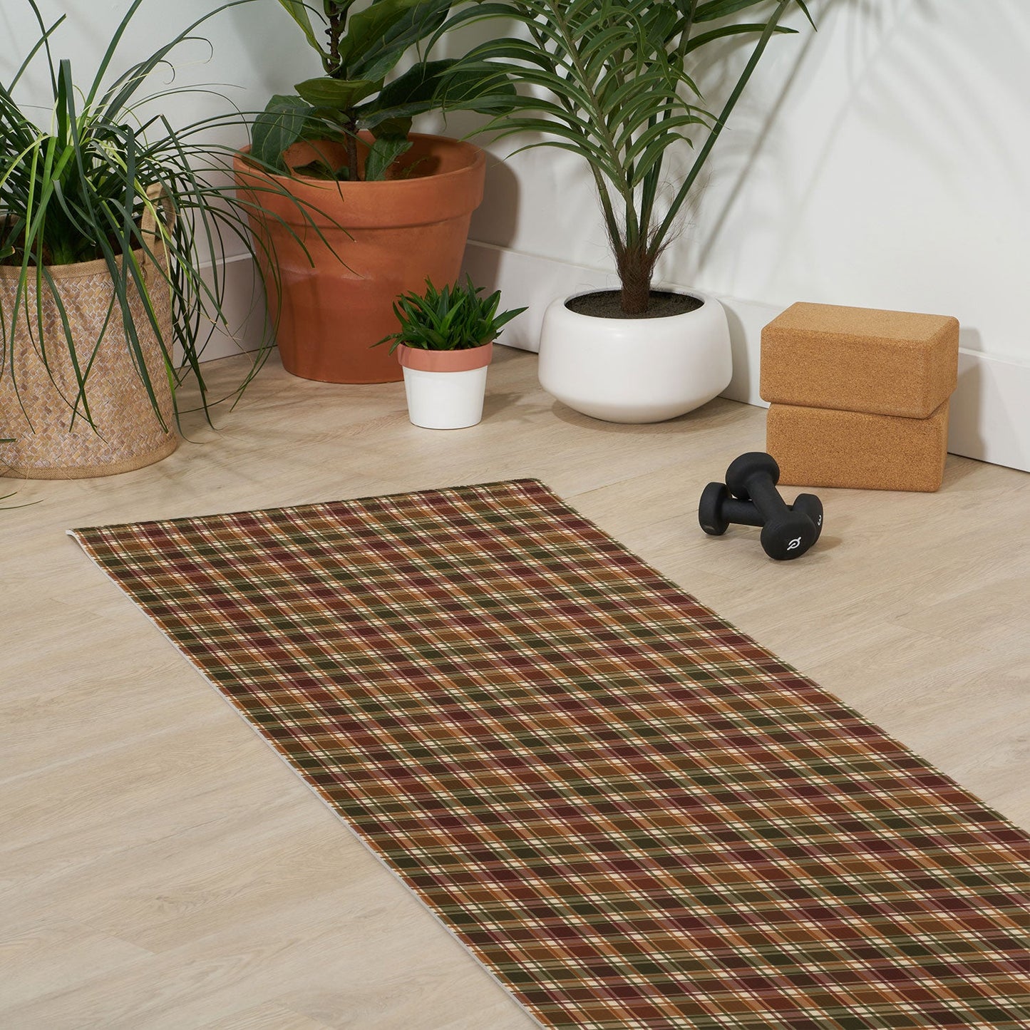 Avenie Cozy Vintage Plaid Yoga Mat