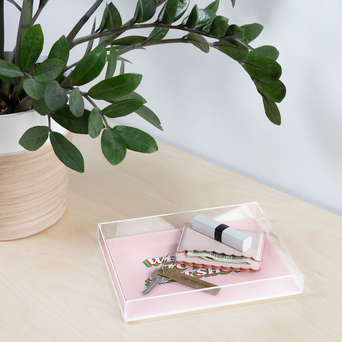 ayeyokp Welcome To The Shitshow Pink Acrylic Tray
