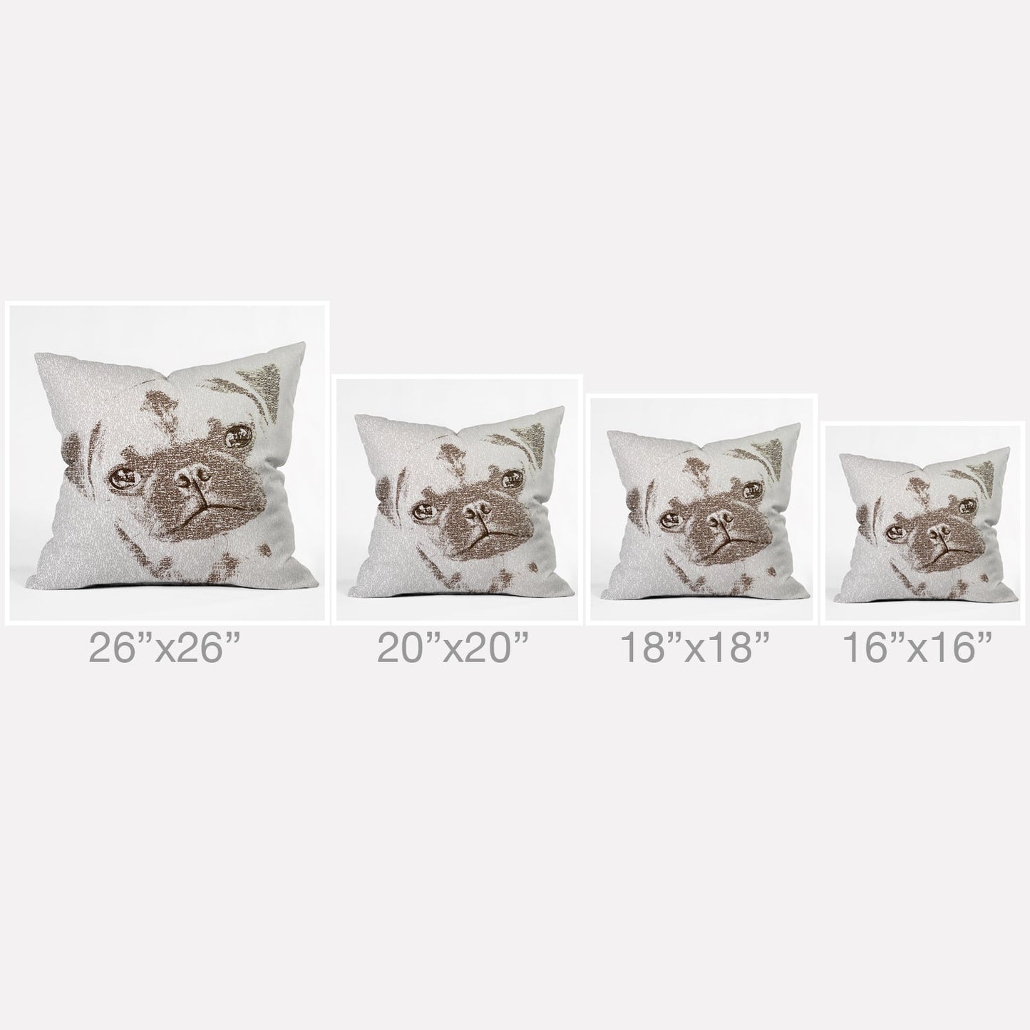 Belle13 The Intellectual Pug Throw Pillow