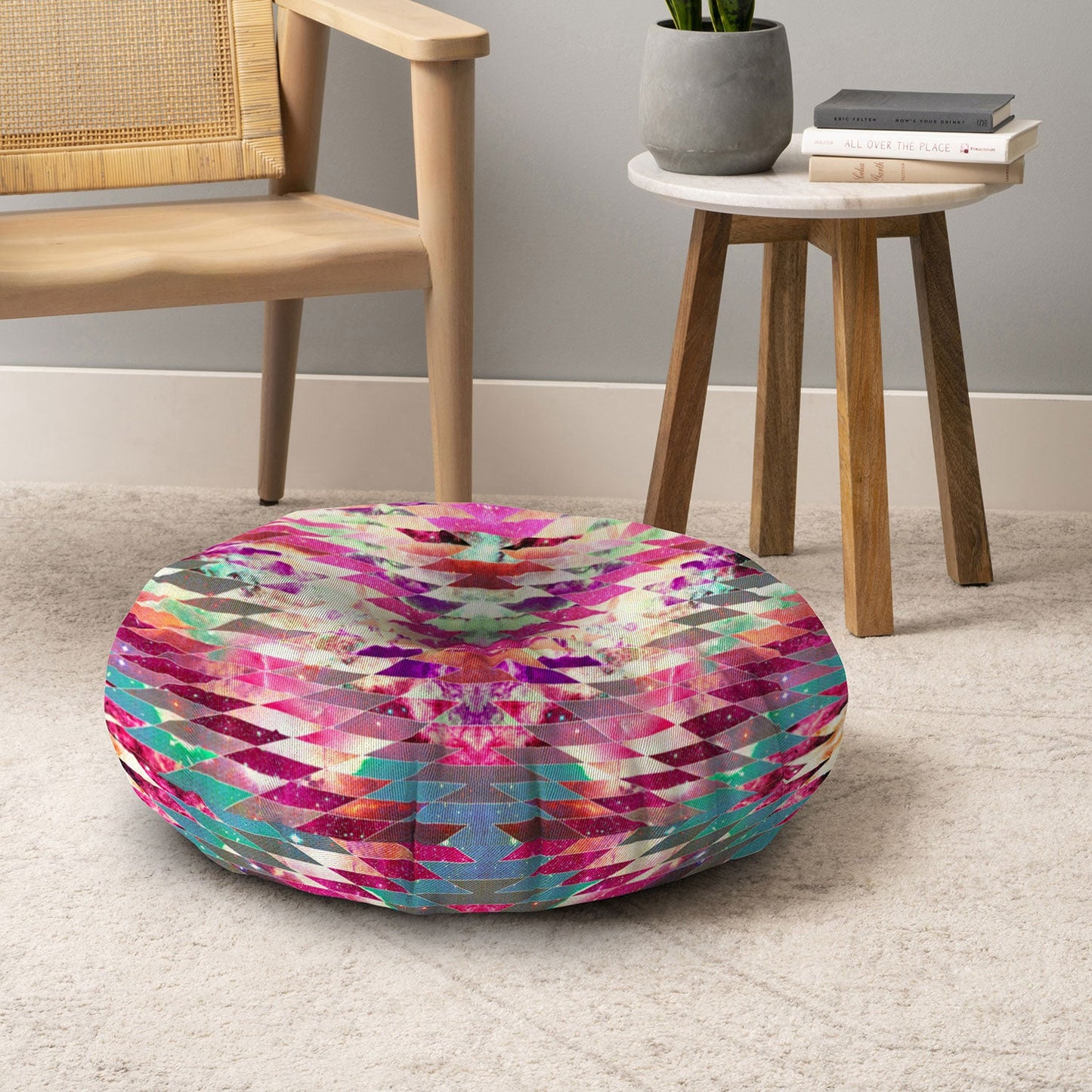 Bianca Green Ancient Star Floor Pillow Round