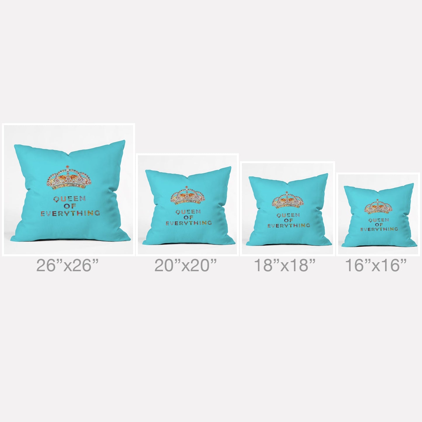 Bianca Green Queen Of Everything Blue Throw Pillow