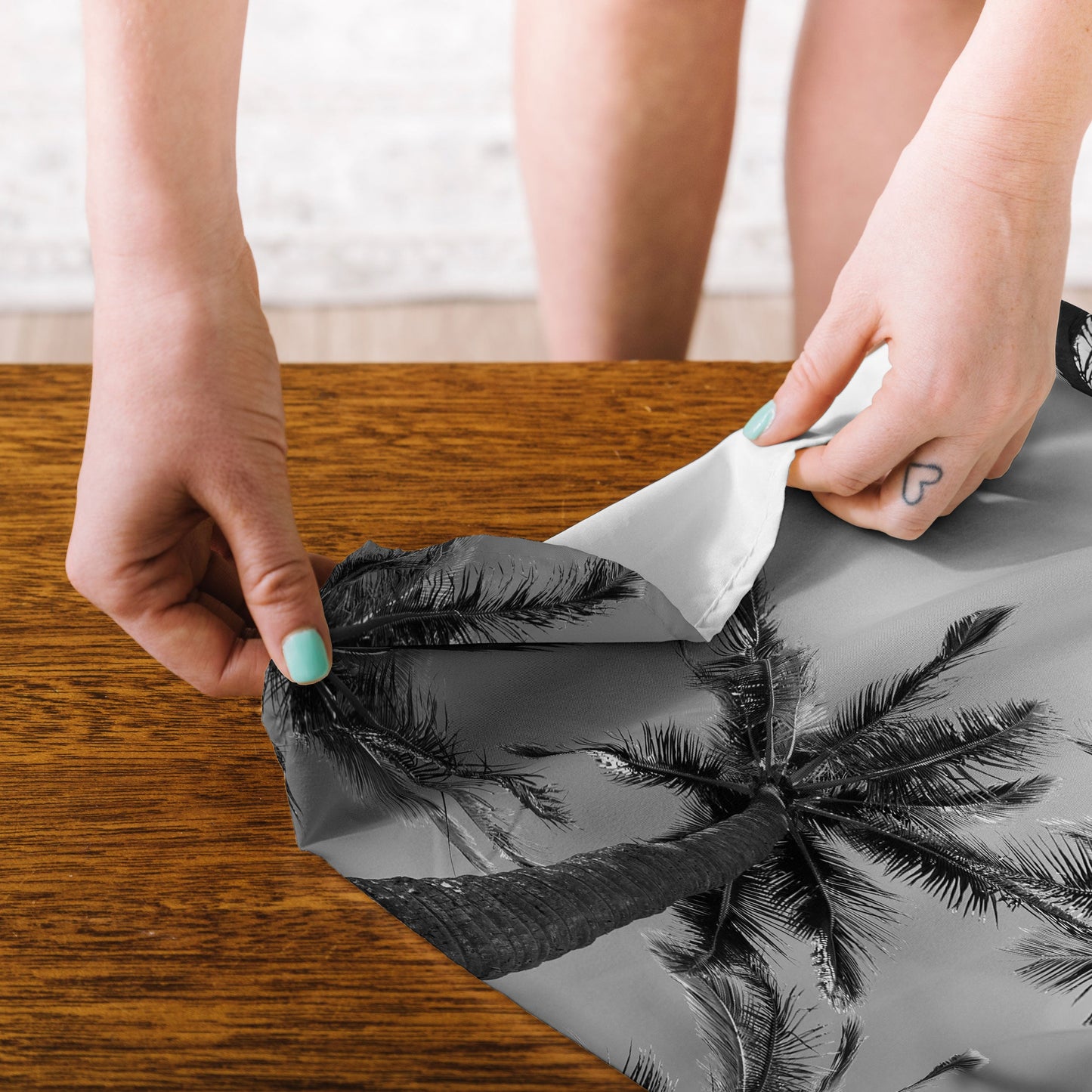 Bree Madden BW Palms Tapestry