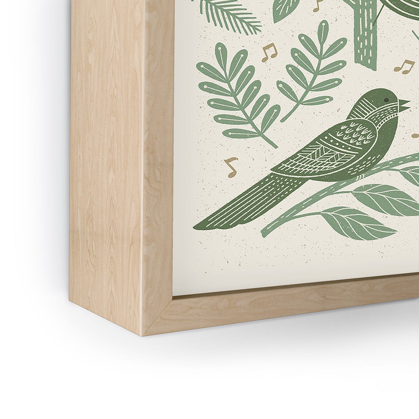 Carey Copeland Song Birds Green Framed Mini Art Print