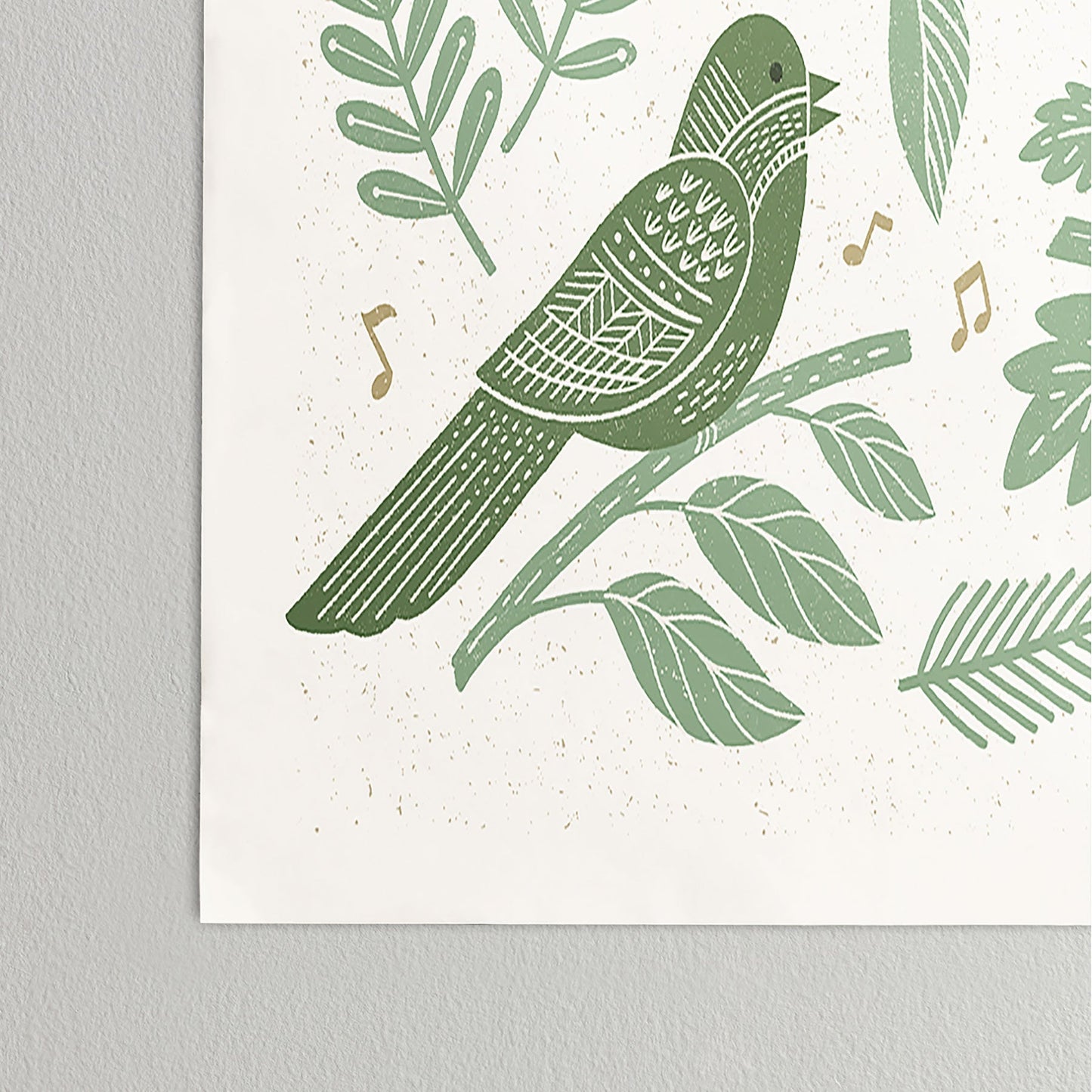 Carey Copeland Song Birds Green Poster