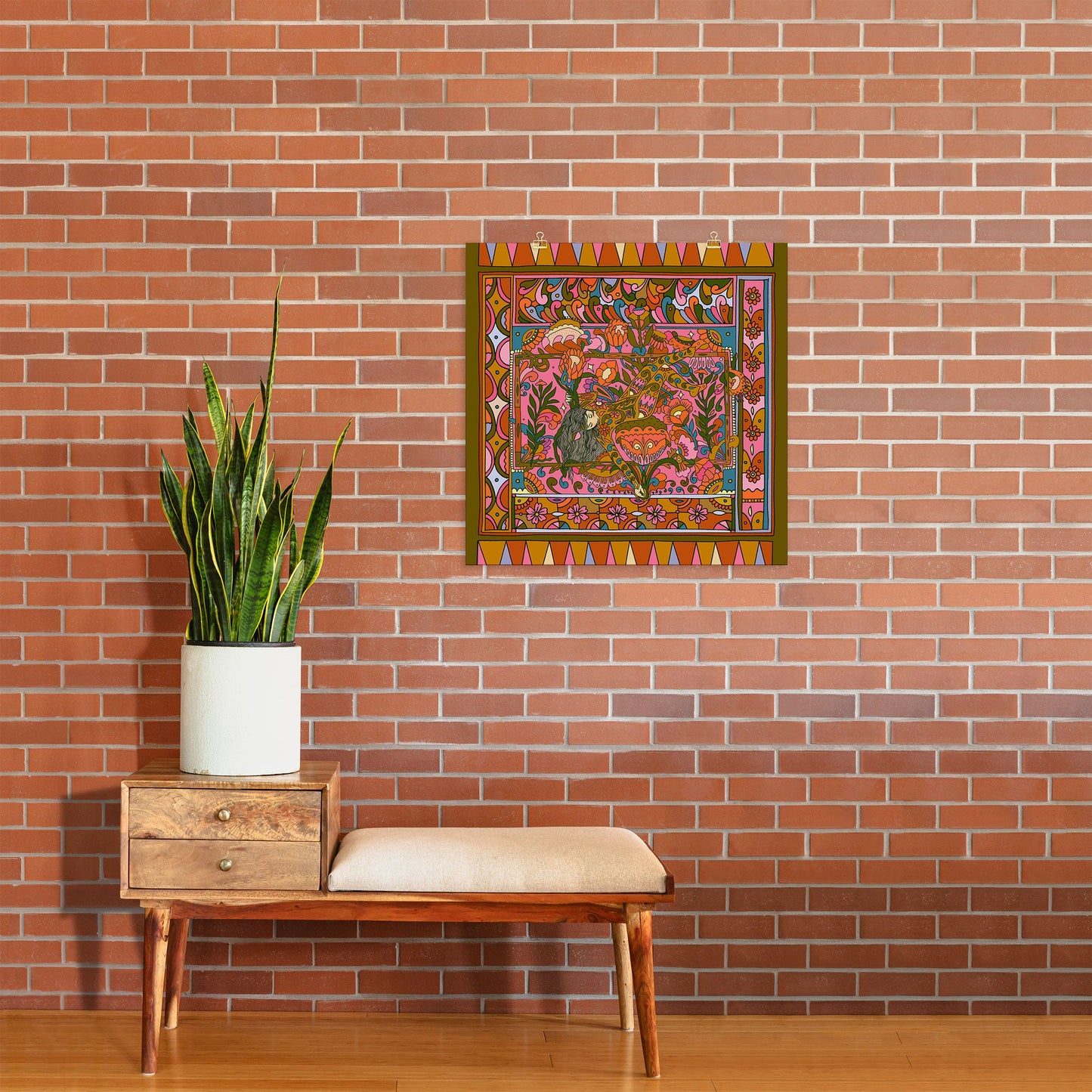 Cassidy Rae Marietta Deco Pink Protea Art Print