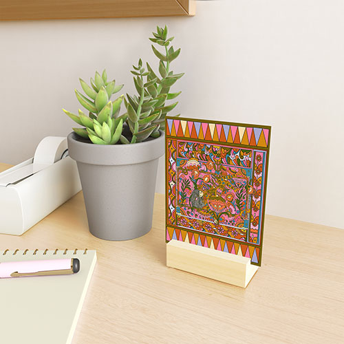 Cassidy Rae Marietta Deco Pink Protea Mini Art Print