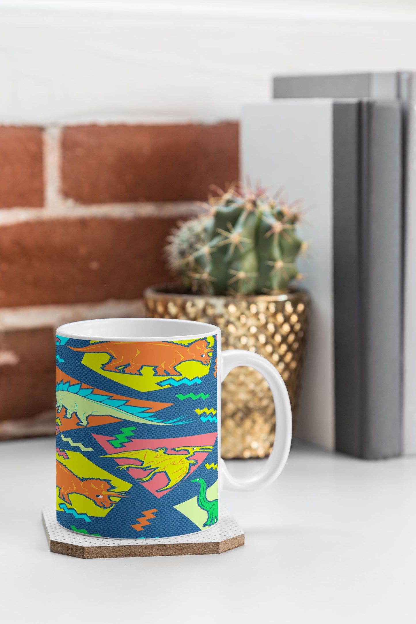 Chobopop 90s Dinosaur Pattern Coffee Mug