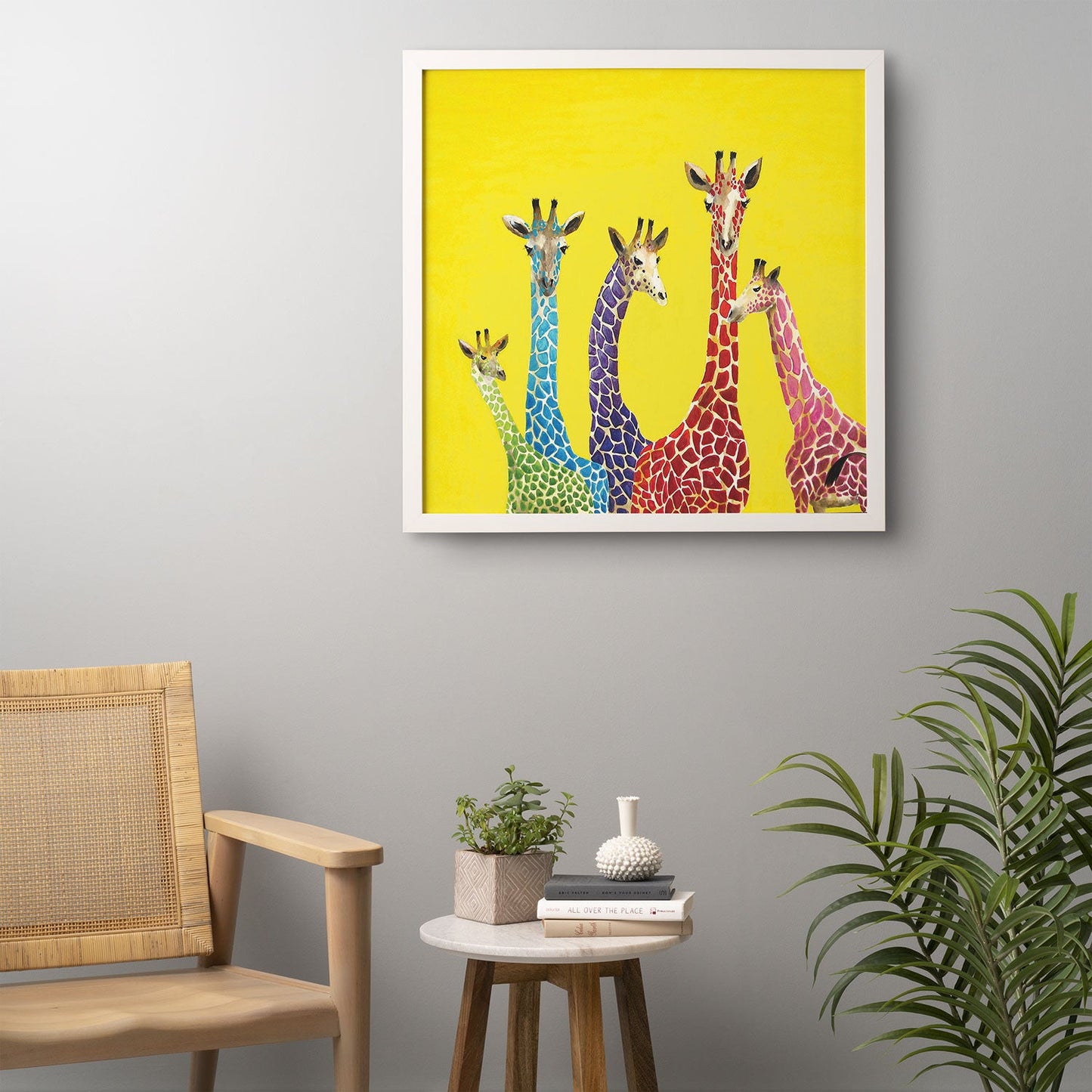 Clara Nilles Jellybean Giraffes Framed Wall Art