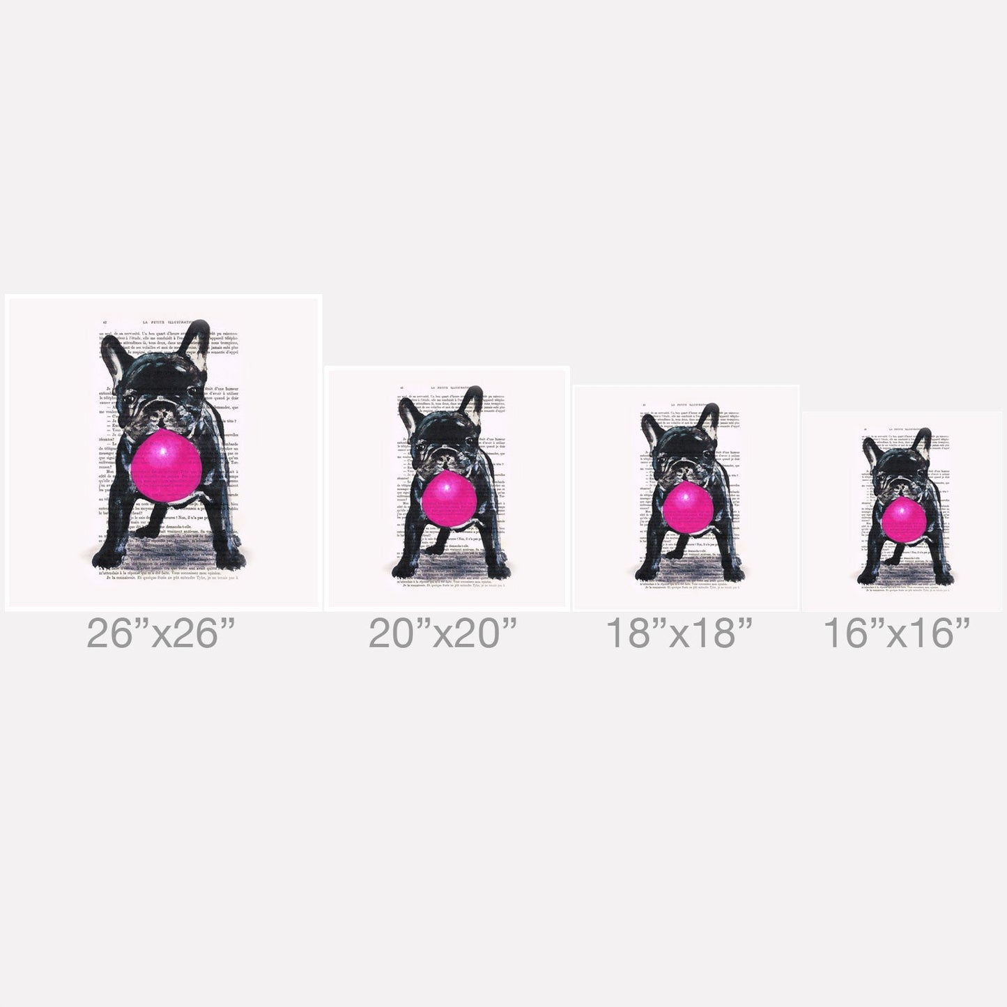 Coco de Paris Bulldog With Bubblegum 01 Throw Pillow