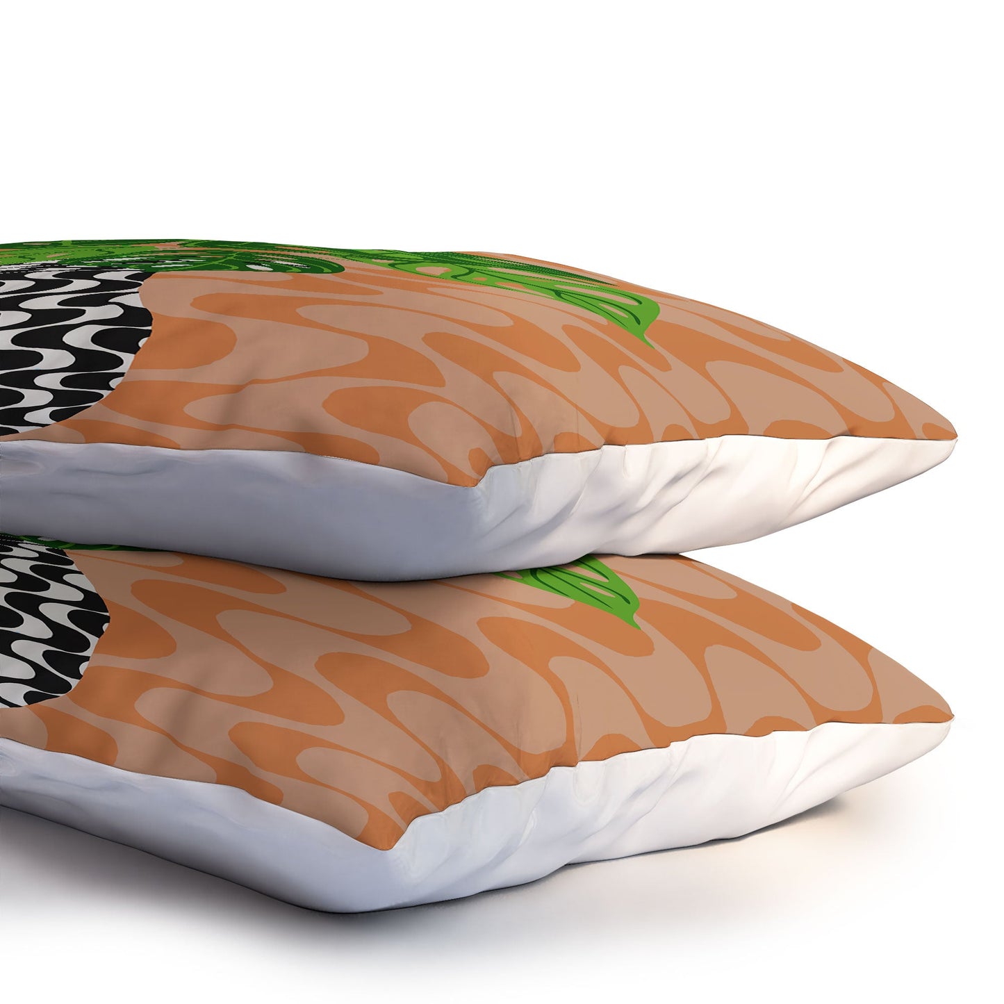 Coco de Paris Green plant retro style 4 Pillow Shams
