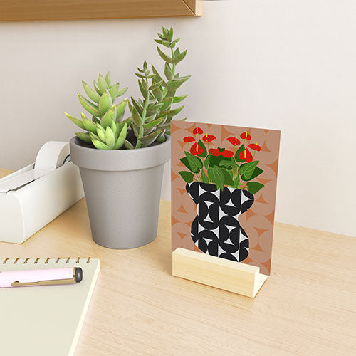 Coco de Paris Green plant retro style 7 Mini Art Print
