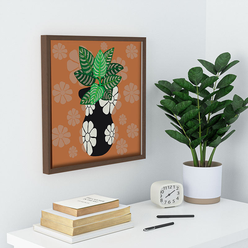 Coco de Paris Green plant retro style 8 Recessed Framing Square