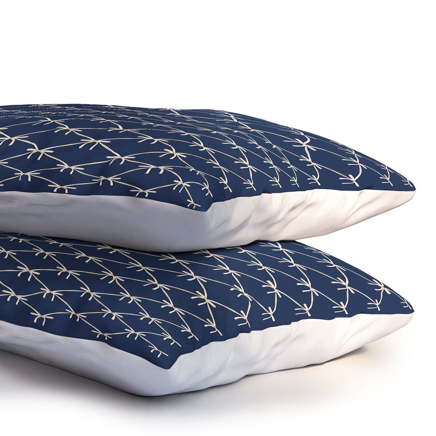 Colour Poems Bows and Ribbons Blue Pillow Shams