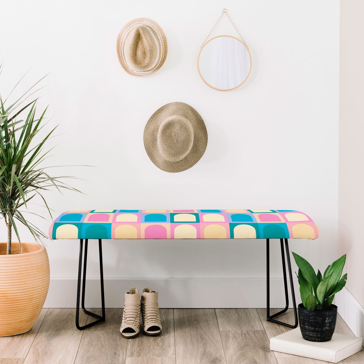Colour Poems Checker Arches I Pastel Tones Bench