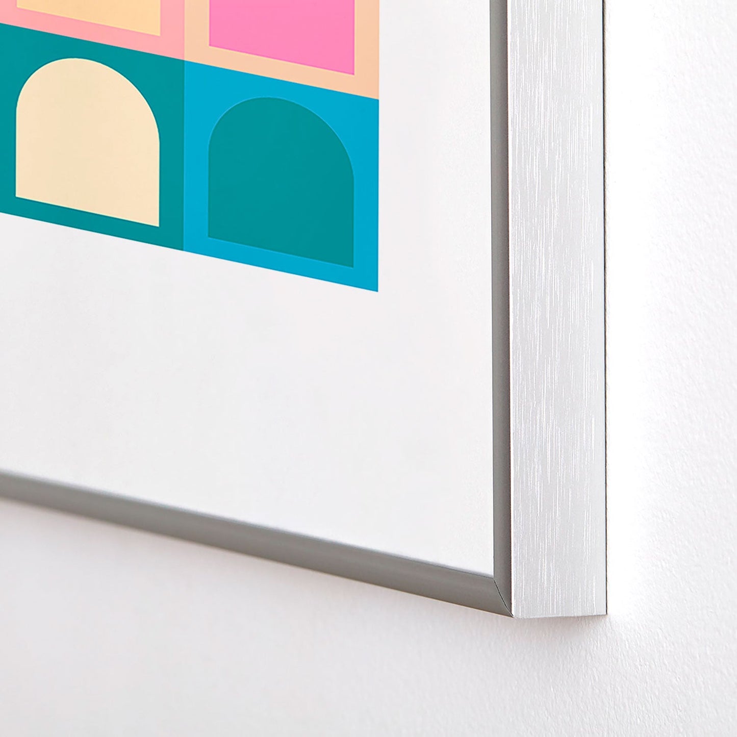 Colour Poems Checker Arches I Pastel Tones Metal Framed Art Print