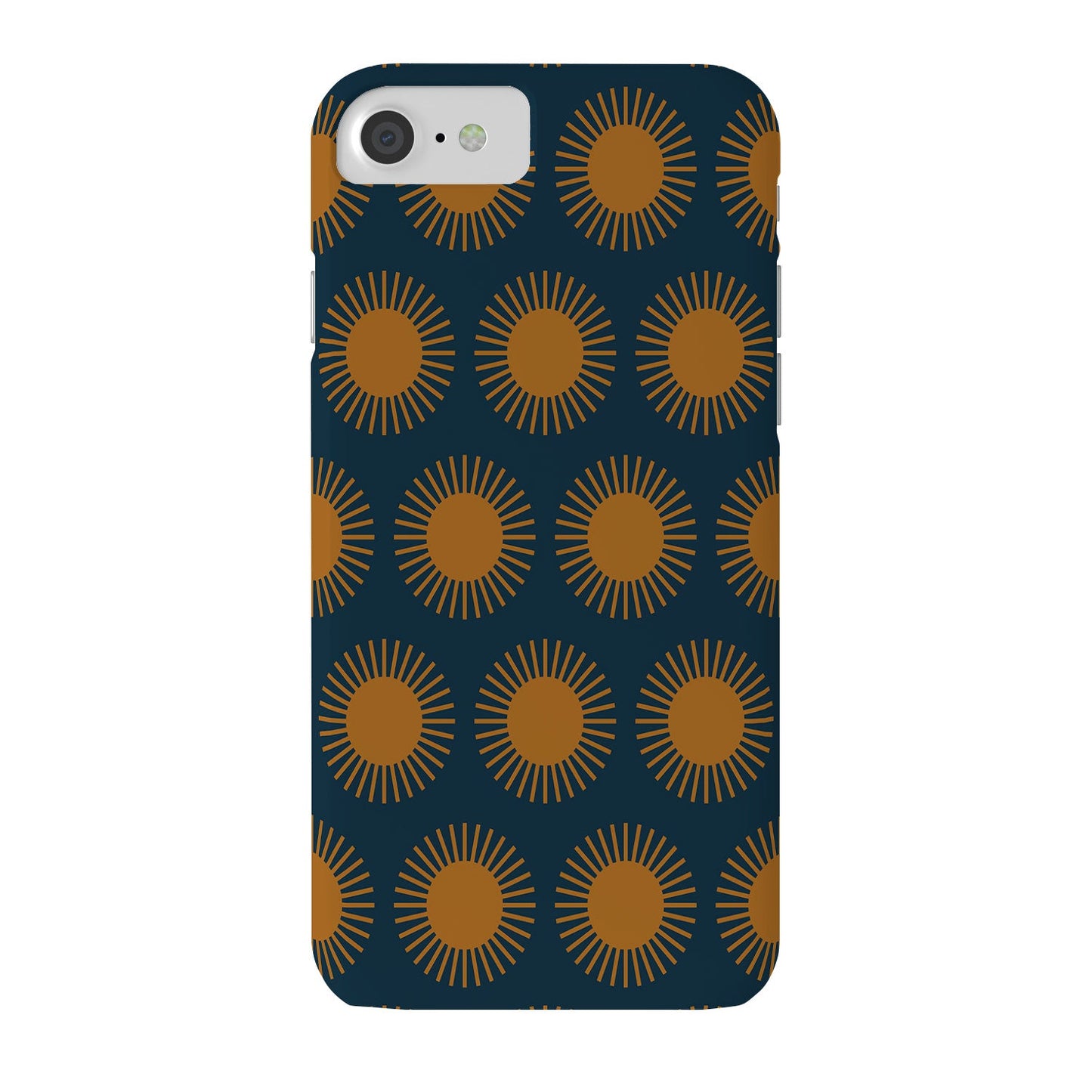 Colour Poems Cheerful Sun Pattern Navy Blue Phone Case