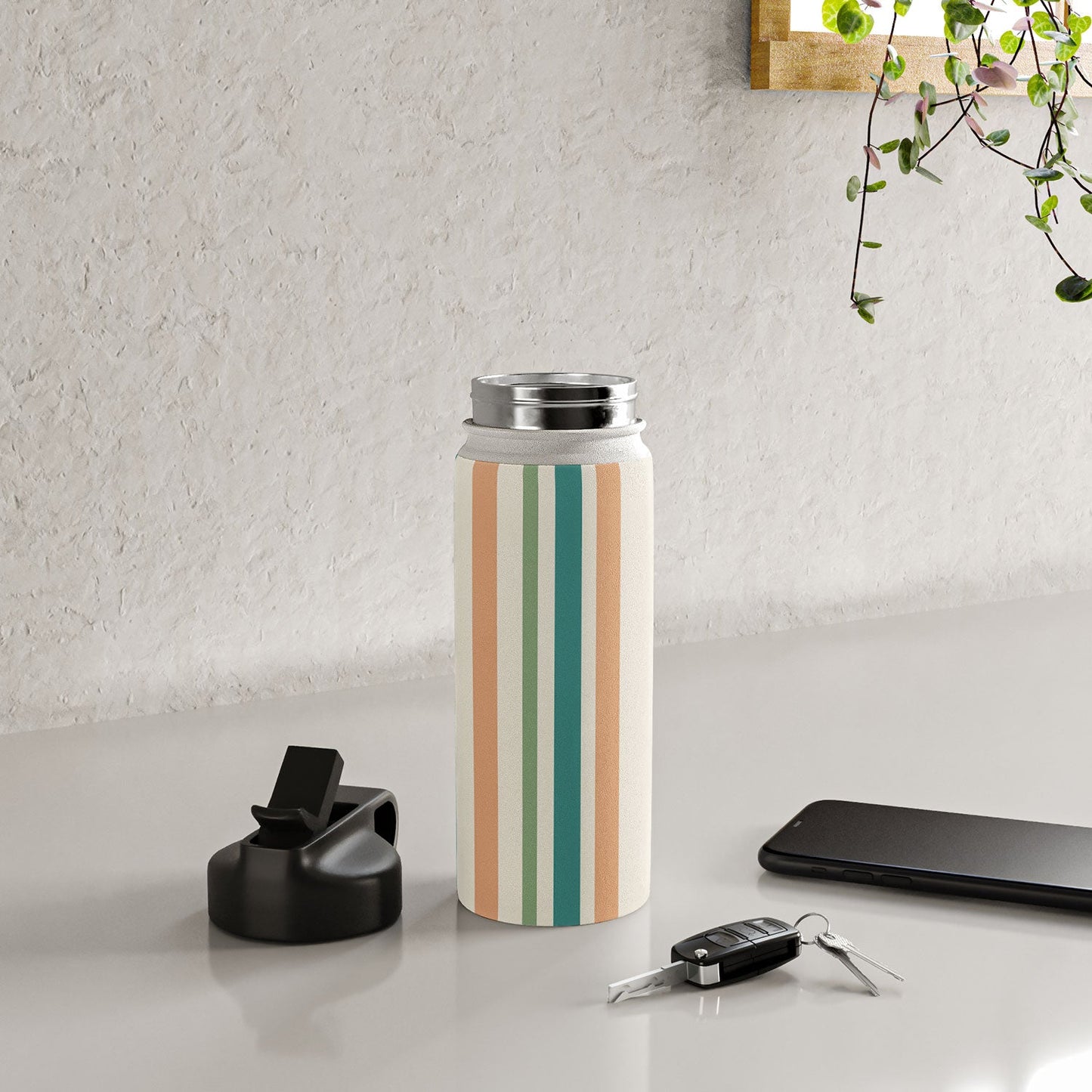 Colour Poems Classic Minimal Stripes II Water Bottle