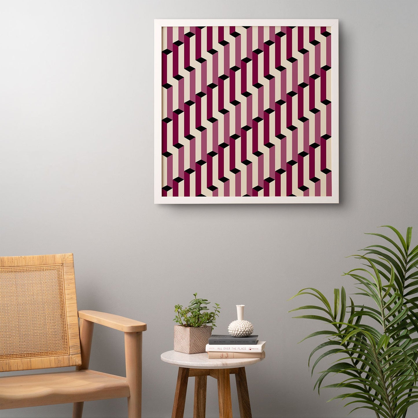 Colour Poems Columns Pattern I Framed Wall Art