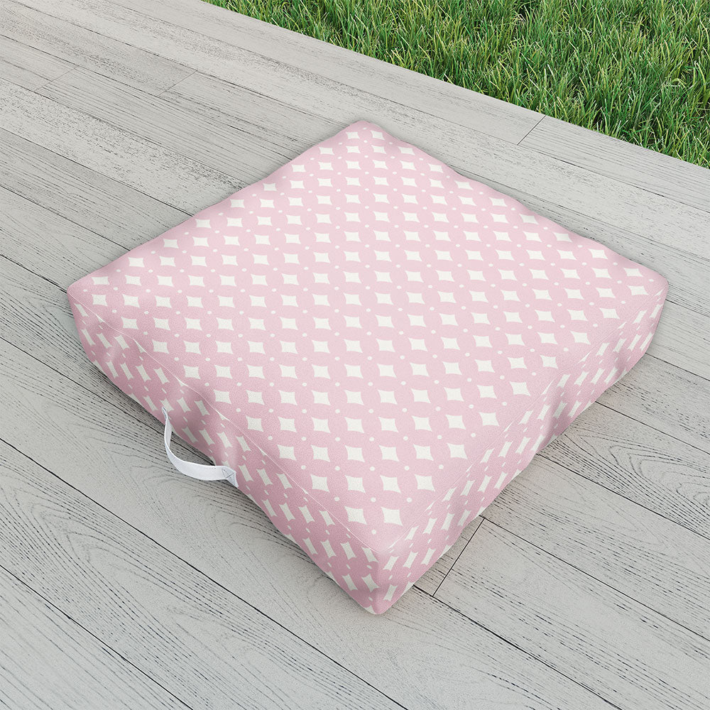 Colour Poems Vintage Jewels Blush Pink Outdoor Floor Cushion