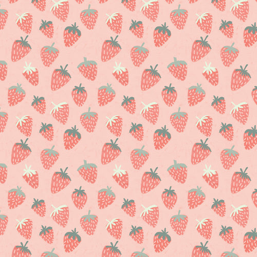 Dash and Ash Strawberry Disco Shower Curtain