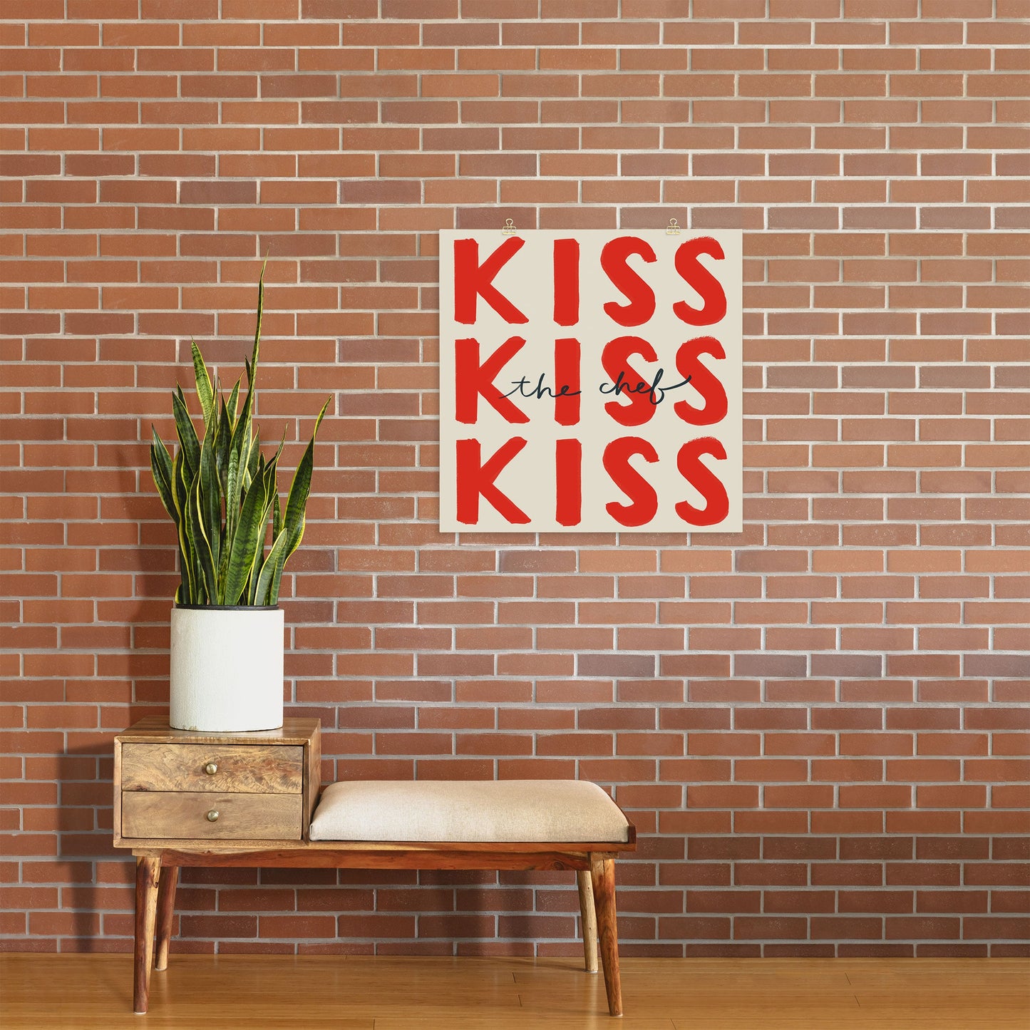 DENY Designs Kiss The Chef Art Print
