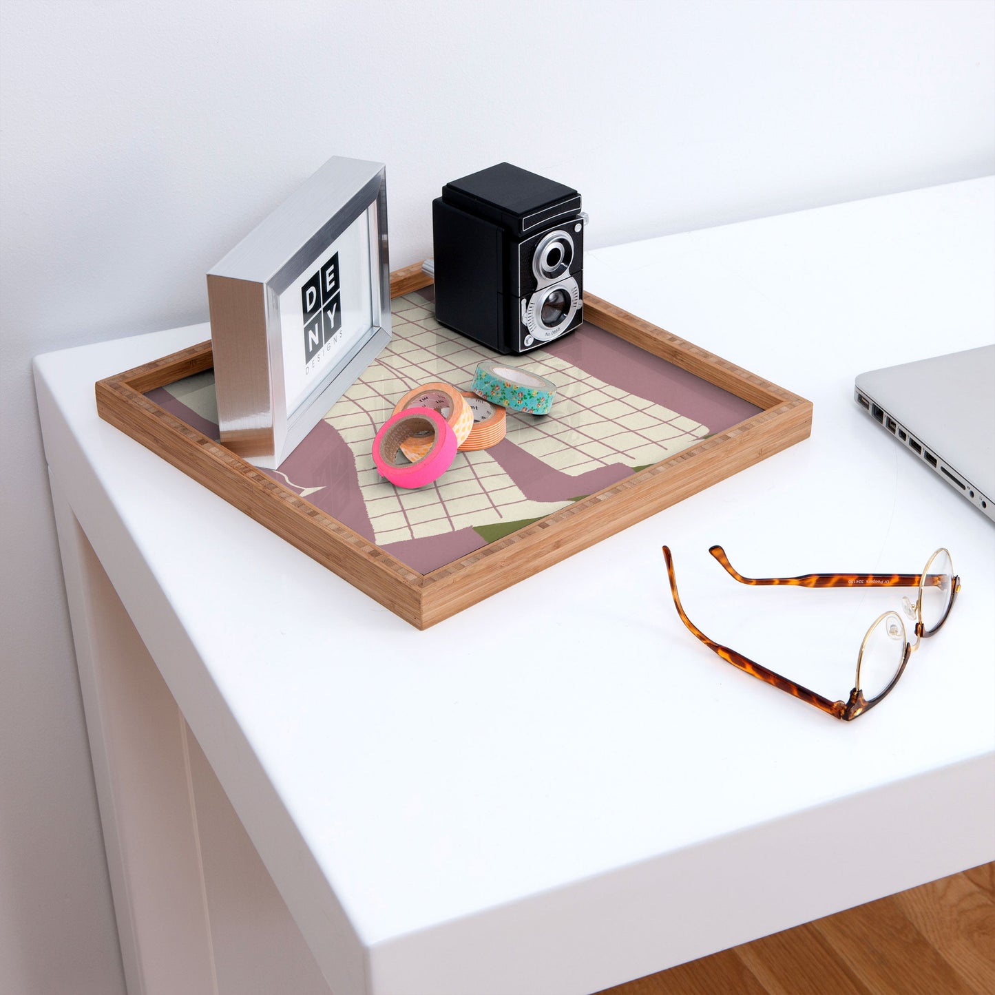 DENY Designs Pinkies Up Whimsy Square Tray