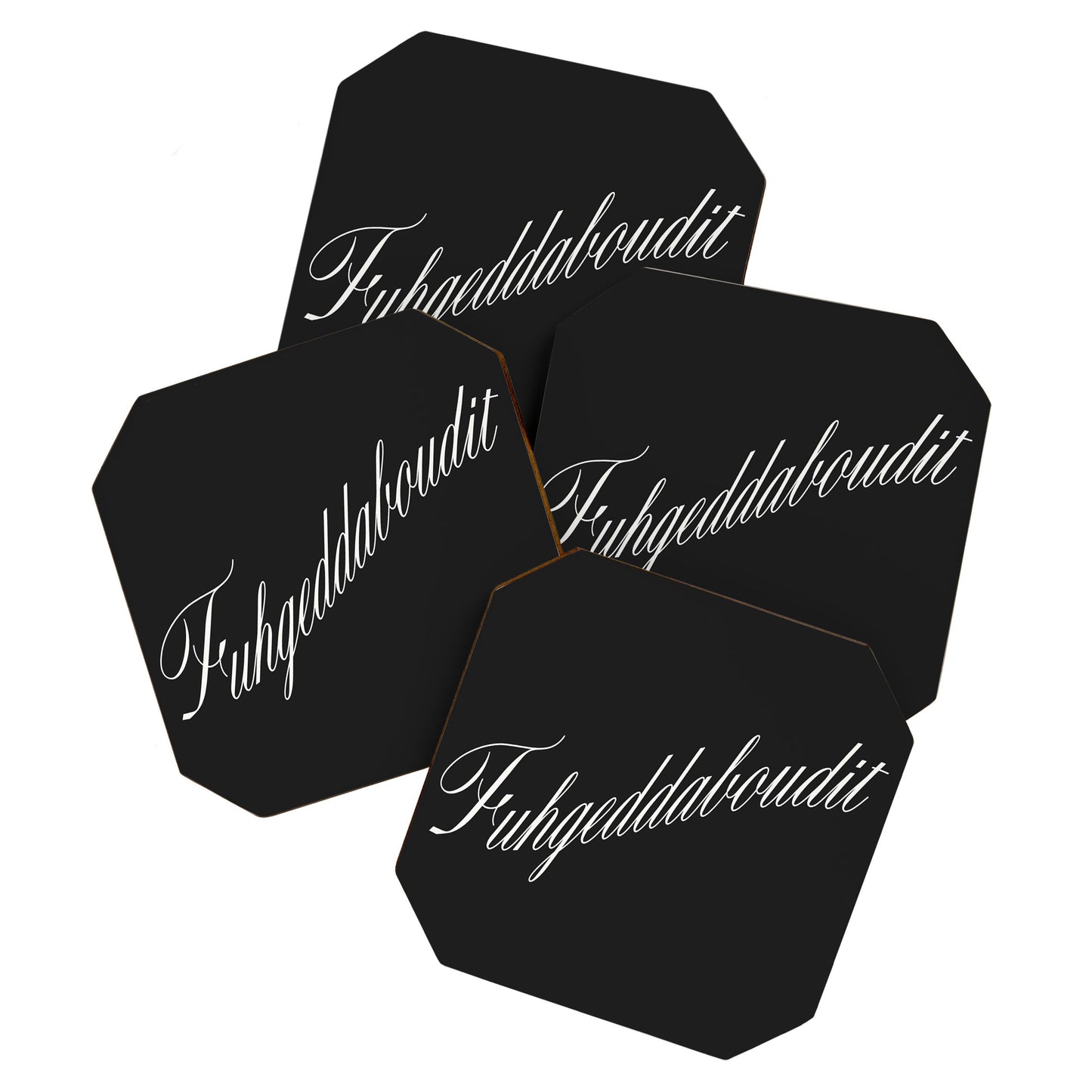 DENY Designs yonkers fuhgeddaboudit Coaster Set