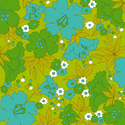 Eyestigmatic Design Green Turquoise and White Retro Shower Curtain