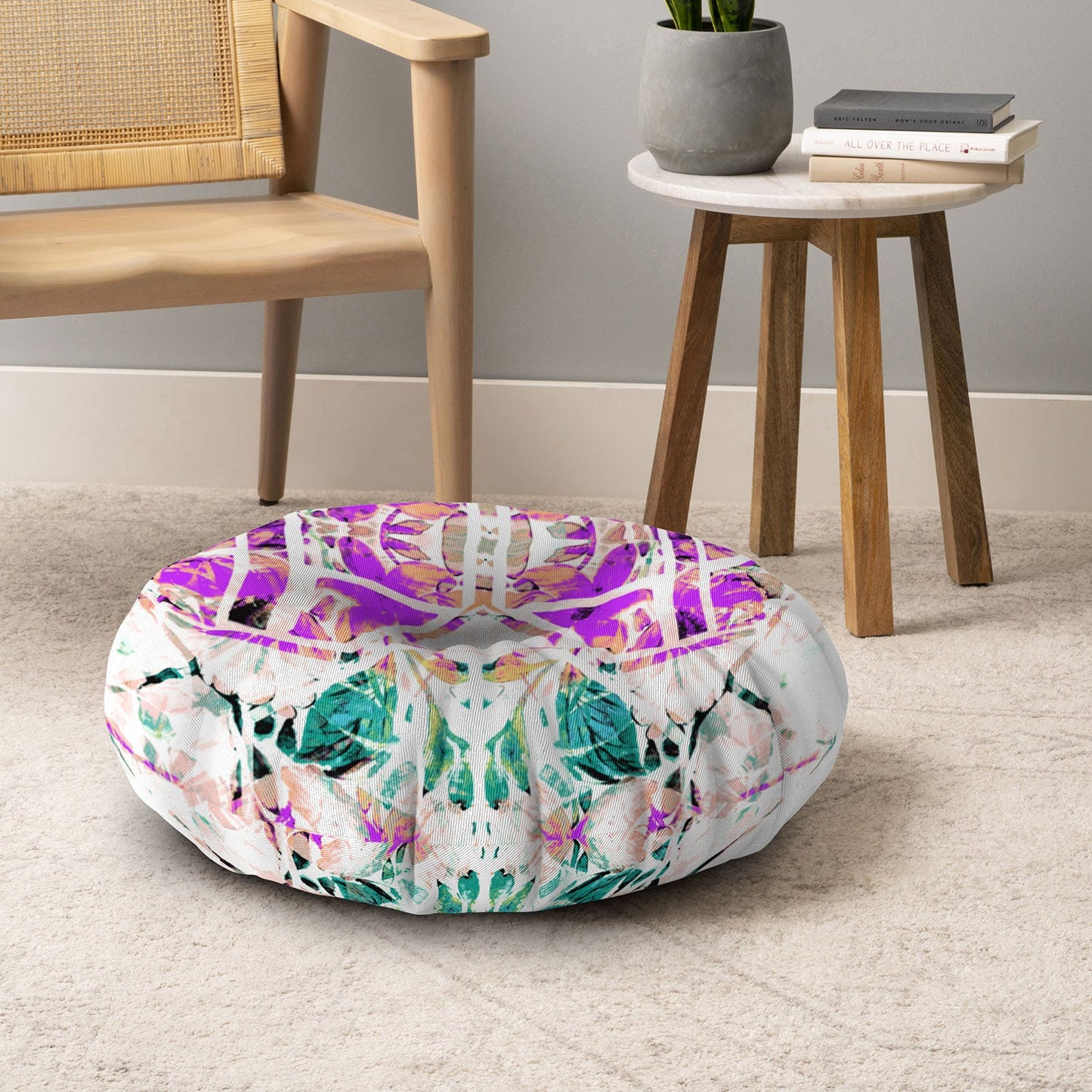 Gabriela Fuente geofloral Floor Pillow Round